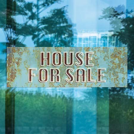 CGSignLab | Janela House for Sale -Ghost envelhecida Janela se apegando | 36 x12