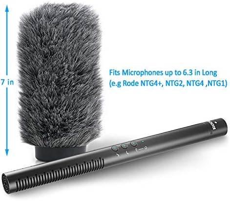 YouShares NTG4+ Microfone Windscreen - Windmuff para Rode NTG4 Plus Microfones de Espinção, Windshield até 6,3 de comprimento