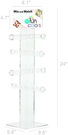 FixtUledisplays® acrílico acrílico de plexiglass de 8 barras Display de jóias de comprimido de comprimido de comprimido 15398