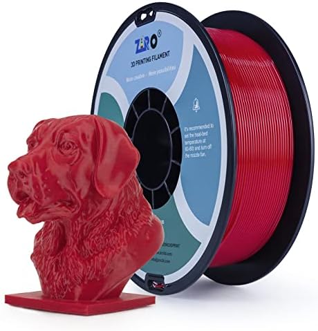 Ziro PETG Filamento 1,75 mm, Filamento de impressora 3D PETG 1,75 1kg, precisão dimensional +/- 0,03mm, vermelho
