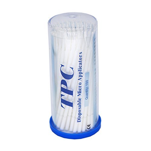 BOMOER 100 peças produtos descartáveis ​​de produto dental micro aplicativo Brush Bendable Superfine White