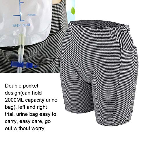 Calça de saco de urina design de bolso duplo design lavável algodão respirável Saco de calcinha de algodão) [L-FEMALE]