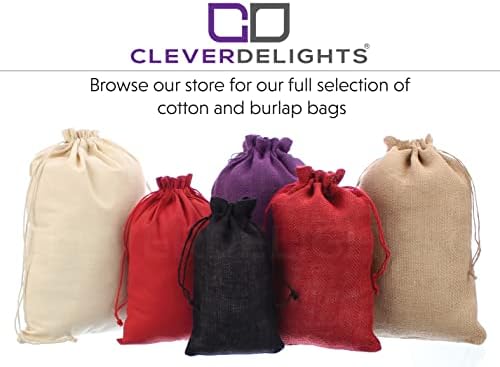 Bolsas de algodão de LightLights CleverDelights - 14 x 20 - 50 pacote - bolsa premium