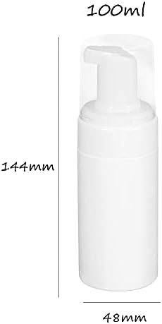 Garrafas de dispensador de sabão de espuma de 100 ml, garrafa de mousse de espuma vazia branca recipiente de mousse para