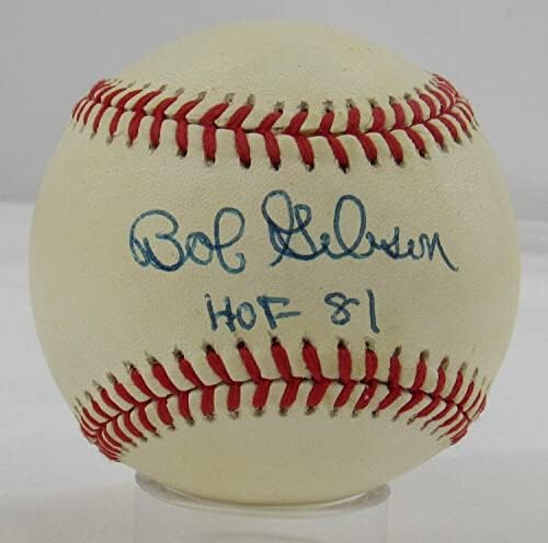 Bob Gibson assinou o Autograph Autograph Rawlings Baseball com HOF INSC JSA AI29362 - Bolalls autografados