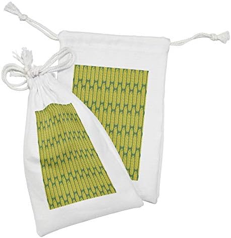 Conjunto de bolsas de tecido de alimentos de Ambesonne, de 2, estilo geométrico de estilo corns, felicidade colheita coma
