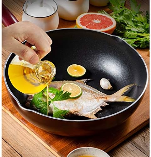 GYDCG WOK - Pan fumante não -pan wok home indução fogão a gás Coal a gás wok wok