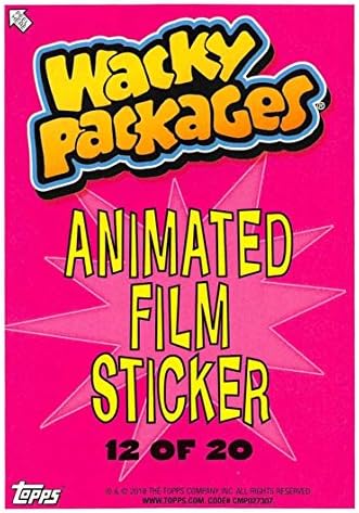 2018 Topps Pacotes Wacky vai ao cinema de filmes de animação adesivos 12 Cartão de negociação de manteiga de amendoim