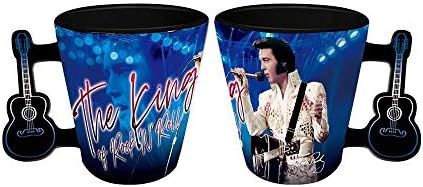 Elvis Shot Glass the King Blue com alça de guitarra