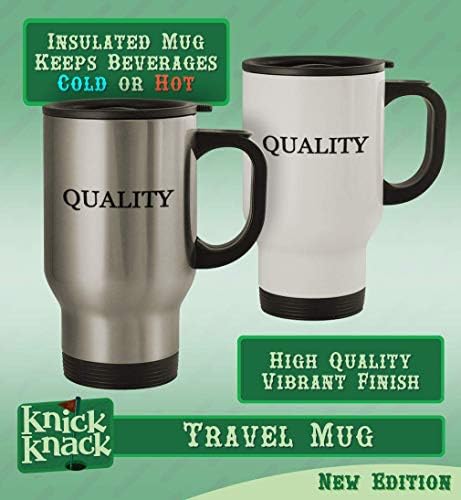 Presentes de Knick Knack essig - 14oz de aço inoxidável Hashtag caneca de café, prata