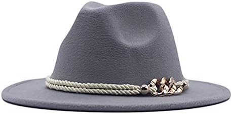 Chapéus de campo para mulheres com cordão cacheado largo chapéus de feltro vestem chapéu benéfico boné de escalada confortável