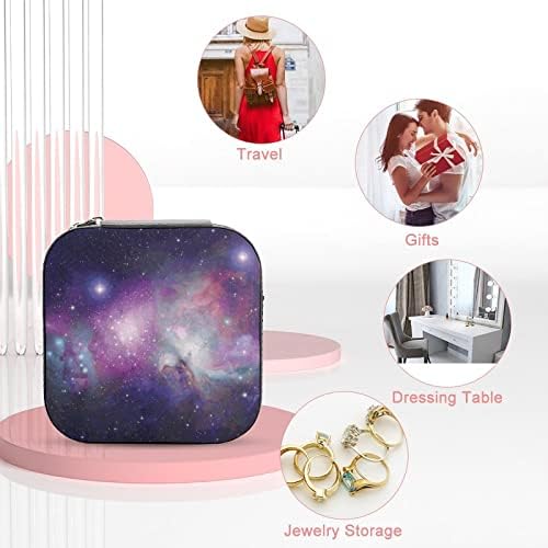 Espaço externo Galaxy Universo Viagem Premium Premium Small Jewelry Box Colar Anel Organizador de Armazenamento de Mini