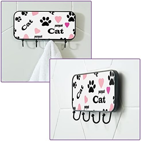 Ganchos adesivos ganchos de parede pesados ​​para pendurar, coração de gato, toalhas de banheiro ganchos de cozinha ganchos de cozinha