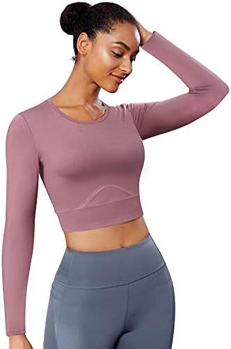 Treinando Women Women Cutout Tops Tops de mangas compridas Camisas de ioga de ioga aberta