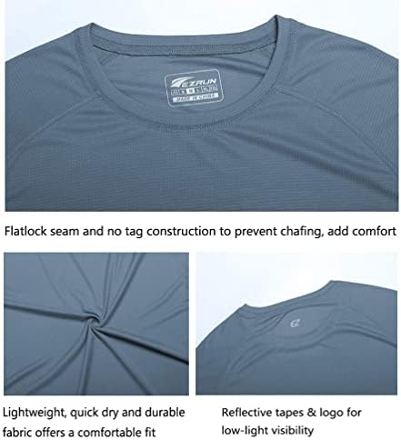T-shirt atlético de umidade seco masculino Wicking Treina de manga curta de manga curta Executando camisas para homens