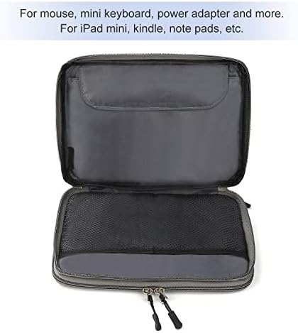 Bolsa de organizador de cabos Nasuque, acessórios eletrônicos Bolsa organizadora de camada dupla Travel Saco de Armazenamento de Cable USB para carregar cabo, celular, mini tablet