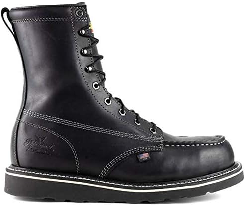 Thorogood American Heritage 8 ”Botas de trabalho aço para homens-couro de grão integral com moc de dedão do pé, sola