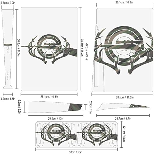 Camuflagem caça à capa de pele completa Design de capa embrulhada adesivo compatível com o console e controlador