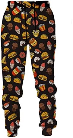 Zhung ree mass de joggers de moletom, calça de corredor atléticos de desenhos animados de borracha, calças de soldados,