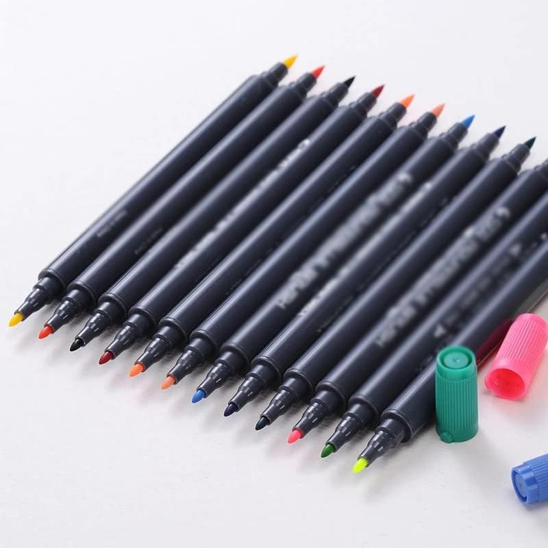 Marcadores Jrdhgrk Definir cores de ponta dupla caneta desenho de caneta pintura de canetas de arte de aquarela para suprimentos