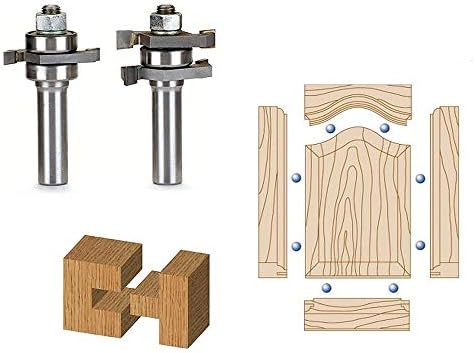 Bits de roteador de Whiteside 5990 Shaker STILE STILE E RAIO CONJUNTO PARA Painel de compensado