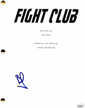 Brad Pitt assinou roteiro de filme completo do Autograph Club com James Spence Authentication JSA Coa - Co -estrelando: Jared Leto, Edward Norton, Helena Bonham Carter - Era uma vez em Hollywood, Inglourious Basterds, Seven, Sr. & Mrs Smith, Troy, Moneyball, Guerra Mundial Z, trem de bala