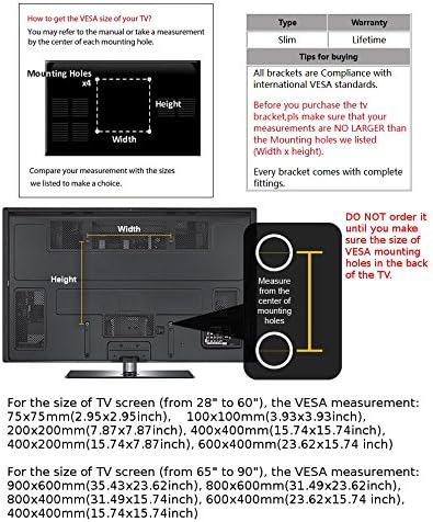 CK Global de baixo perfil TV TV Montar suporte com nível de espírito integrado para Samsung TV LN-T1953H LNT1953HX/XAA