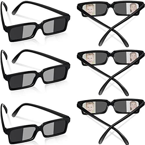 Óculos de sol de 6 pacote Espelho de espelho retrovisor Os óculos de sol Real Detective Glasses Anti Track Veja atrás de você