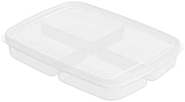 Gyfcygg Kitchen Refrigerator Box Quarter -Grid Box Box Caixa de preservação de carne transparente Gengibre de cebola, gengibre, recipiente de alho