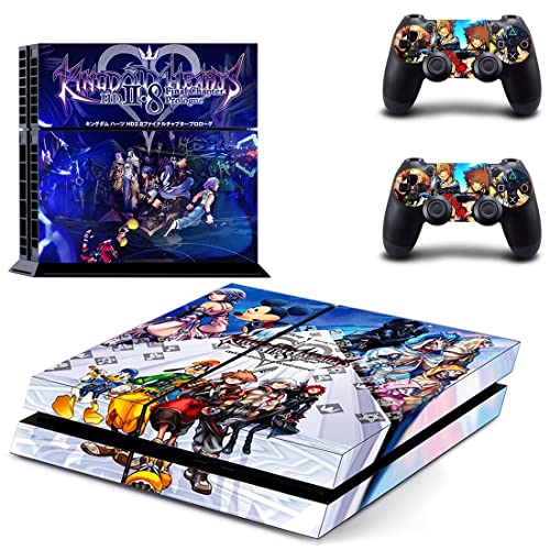 Jogo The Sora Kingdom Role-Playing PS4 ou PS5 Skin Stick Hearts para PlayStation 4 ou 5 Console e 2 Controllers Decal Vinil V10129