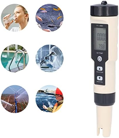 FTVogue Digital Pen Water Quality Monitor Testador de água Handheld Detector de qualidade do detector de sonda Tipo de plugue LCD Display para fontes de água, piscinas, pH, condutividade e medidores TDS