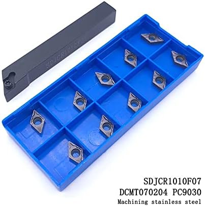 Syhml-shop 1 pcs sdjcr1010h07 sdjcr1212h07 sdjcr1616h07 titular de ferramenta de giro interno + 10 pcs dcmt070204 hmp nc3020 pc9030