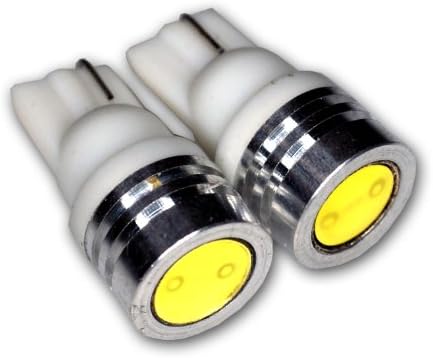 TuningPros LEDFS-T10-WHP1 Sinal frontal Bulbos LED T10 Wedge, LED de alta potência White 2-PC Conjunto