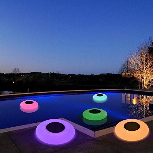 Luzes de LEDs solares de luz solar infláveis, luzes de piscina infláveis, luzes flutuantes flutuantes solares com luzes de