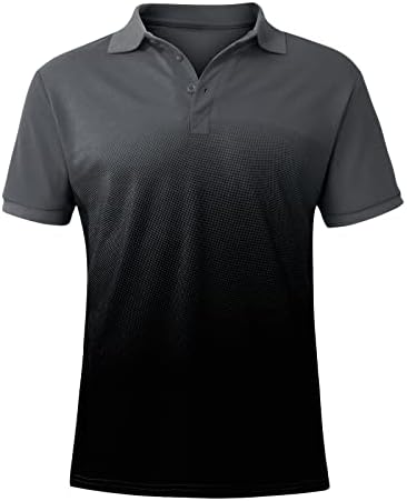 Wenkomg1 Men's Short Sleeve Gradiente Tops Button Down T-shirt Sport Casual Henley camisas 2022 T-shirt Fashion L0322