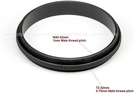 Metal M42 a T / T2 Male para Macho de 42 mm a 42mm M42-T2 T Etapa Adaptador de anel de acoplamento para telescópio de filtro de lente