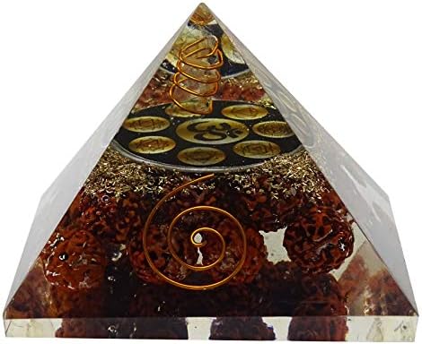 Harmonize Rudraksh Reiki curando pirâmide de pedra de cristal espiritual