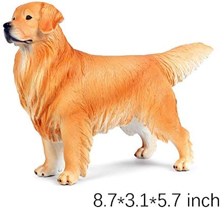 Hiawbon cão estatueta de cachorro realista modelo plástico estatueta de animal