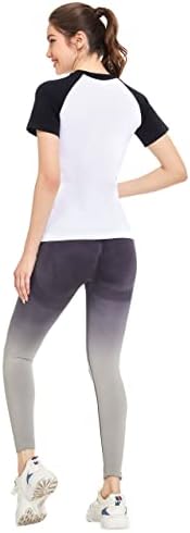 Annva EUA Camisas de treino de manga longa para mulheres, camisas de exercícios de tecnologia rapidamente, treinos