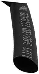 X-dree calor encolhimento de tubo encolhido manga de cabo de cabo 1 metros x 5 mm interno Dia preto (manicotto por guaina