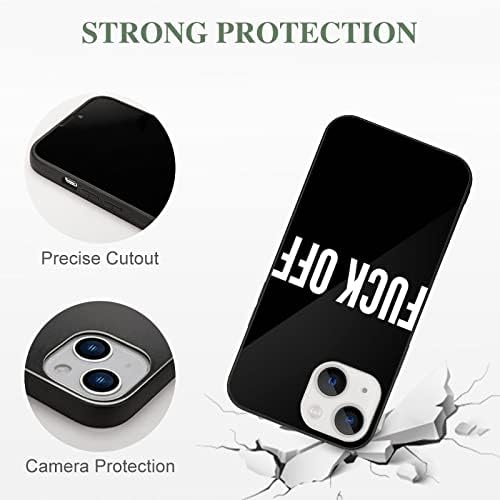 Foda -se capa de telefone de vidro para iPhone 13 Mini/iPhone 13/iPhone 13 Pro/iPhone 13 Pro Max Chofs Protection