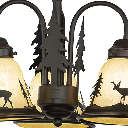 VAXCEL BRYCE 3L LED Bronze Rustic Deer Mini lustre ou kit de luz de fã