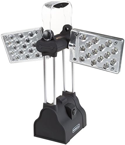 Stalwart - 75 -CL1016 LANTERN LANTERN LUNTERN LIGHT, lanterna de lanterna portátil ajustável com painéis rotativos dobráveis ​​para trabalhar, caminhada, churrasco e acampamento por preto