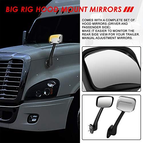 LED LED LED Manual de rotação seqüencial Ajuste os espelhos do capô lateral da vista traseira compatíveis com Freightliner