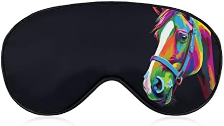 Máscaras para os olhos do sono, máscara colorida para os olhos da arte do cavalo e vendimento com cinta elástica/bandana para