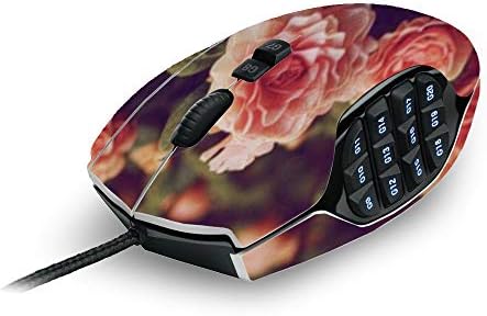 MightySkins Skin Compatível com Mouse Logitech G600 MMO Gaming - Rosas vintage | Tampa protetora, durável e exclusiva do