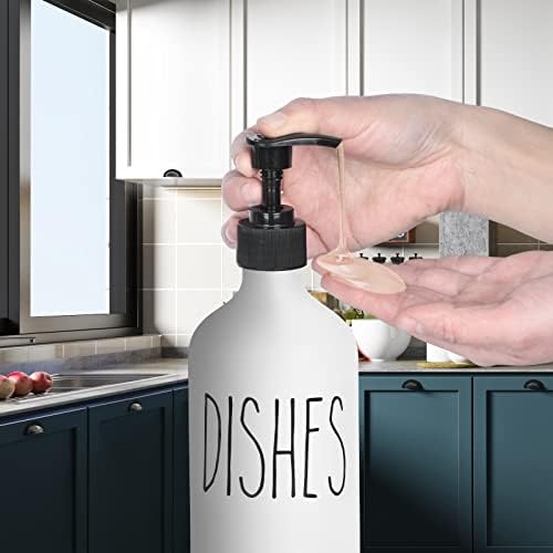 Dispensador de sabão de prato 500 ml de grande sabonete plástico dispensador de bombas reabastecido garrafa de desinfetante líquido para banheiro de cozinha decoração de casa de casa de fazenda