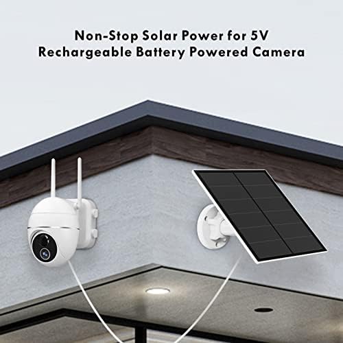 Painel solar de 5W para câmera de segurança ao ar livre sem fio compatível com came de vigilância movido a bateria recarregável