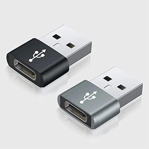 Usb-C fêmea para USB Adaptador rápido compatível com seu Samsung SM-F127G para Charger, Sync, dispositivos OTG como