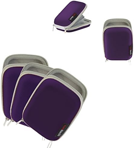 Capa de fone de ouvido de proteção rígida da Navitech Purple compatível com o Sennheiser CX 6.00BT